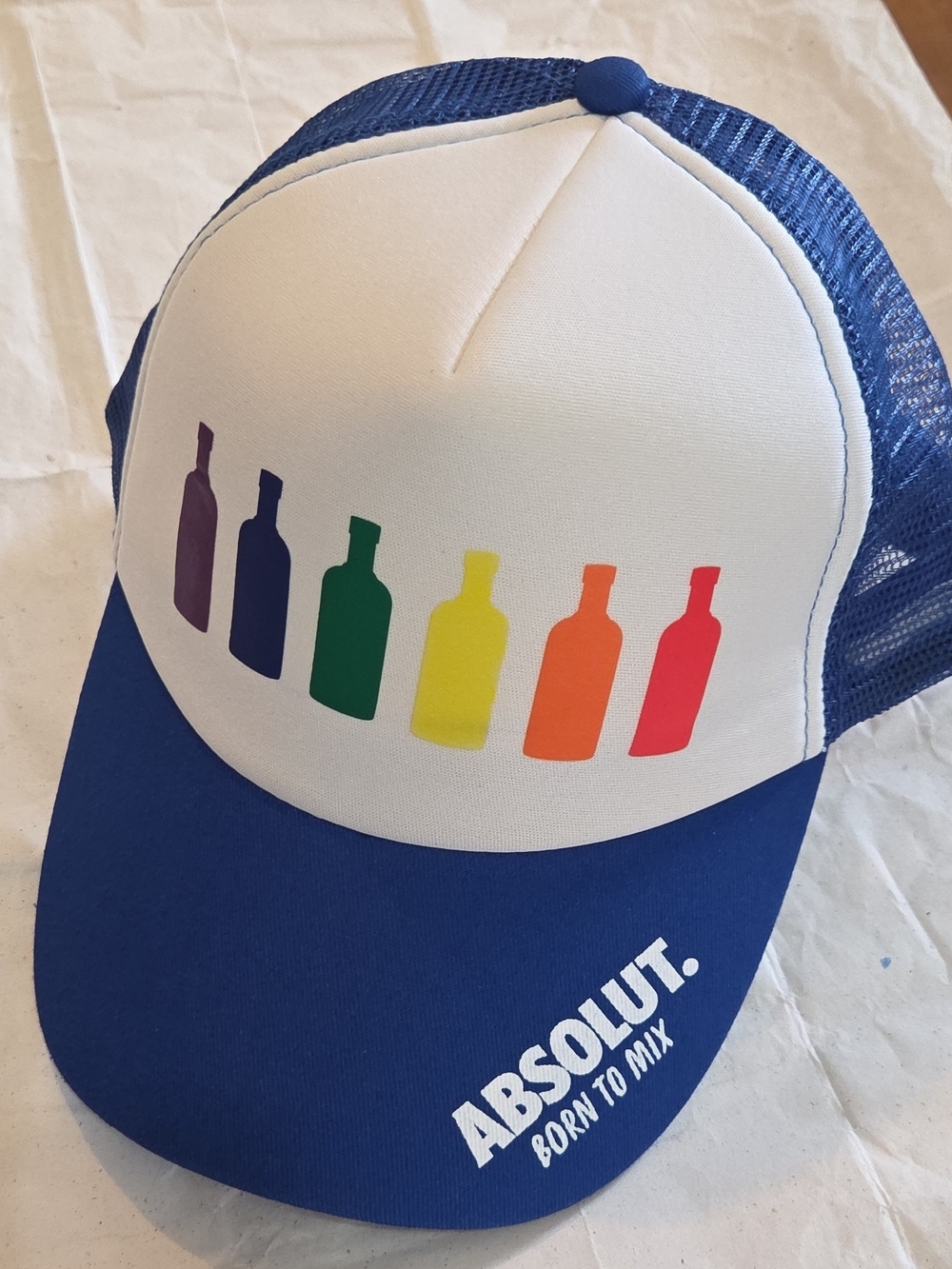 Absolut Vodka Born To Mix Blue/White Mesh Trucker Snapback Pride Distillery